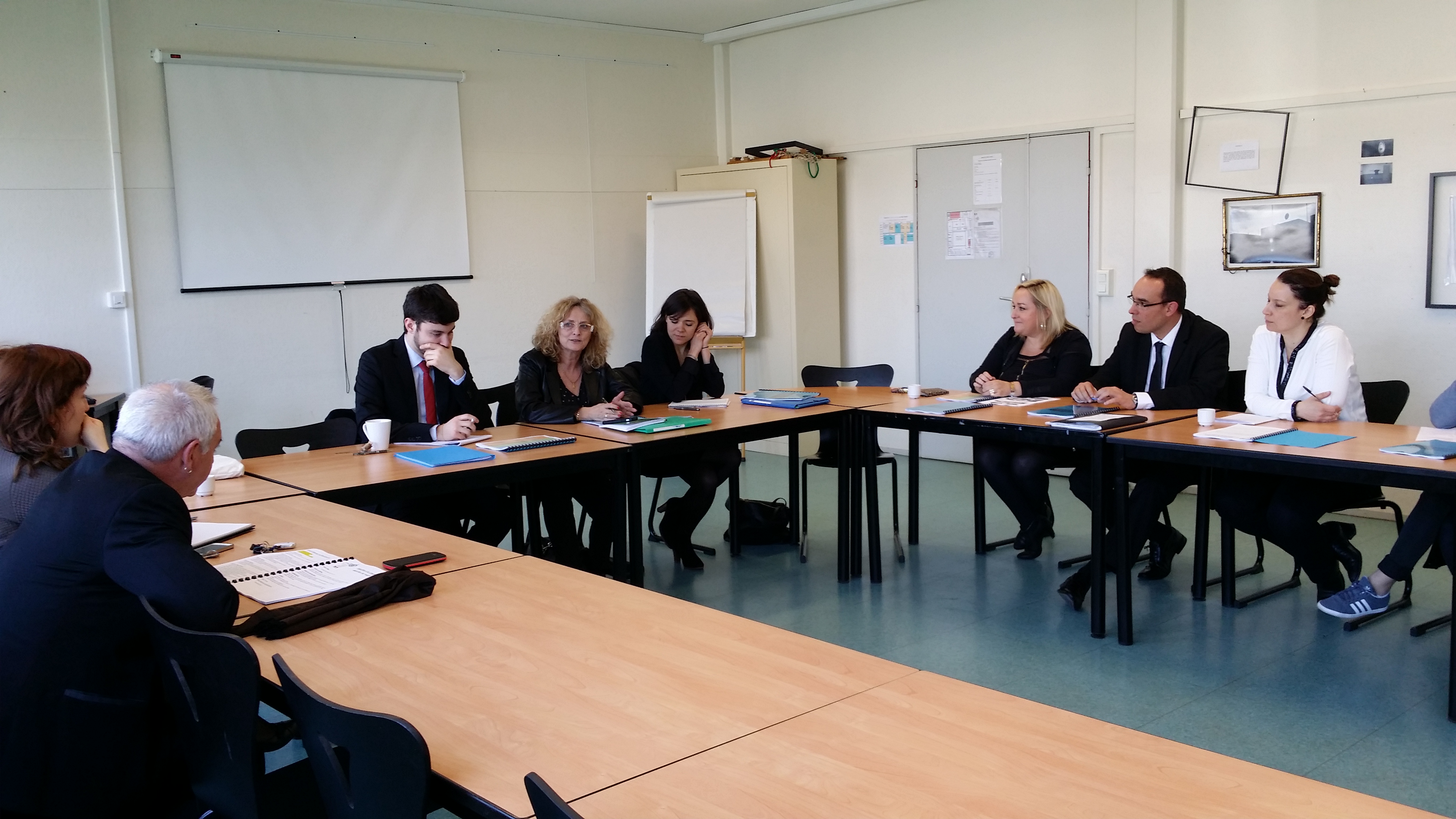 la délégation de la commission d'ensuête visite le collège Nicolas Vauquelin à Toulouse le 10 mars 2015