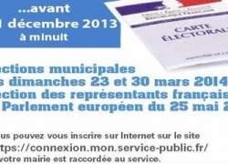 Elections 2014 : Pensez à vous inscrire sur les listes électorales