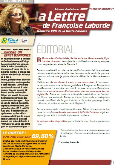 N°02 - Juillet 2010 - news F. Laborde