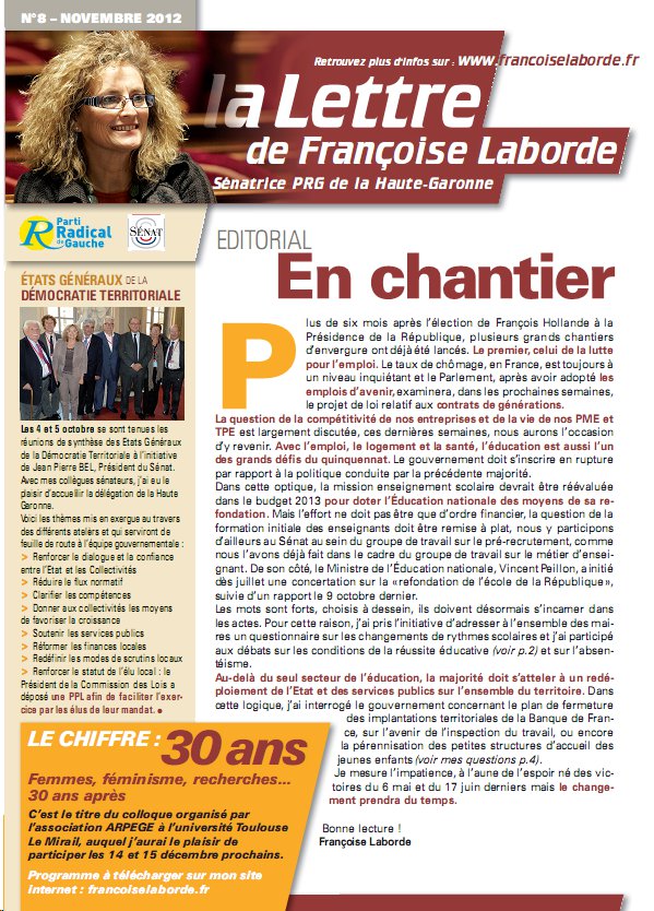 N°08 - novembre 2012 - news F. Laborde